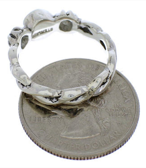 Genuine Sterling Silver Turquoise Southwestern Ring Size 6-1/4 UX33546